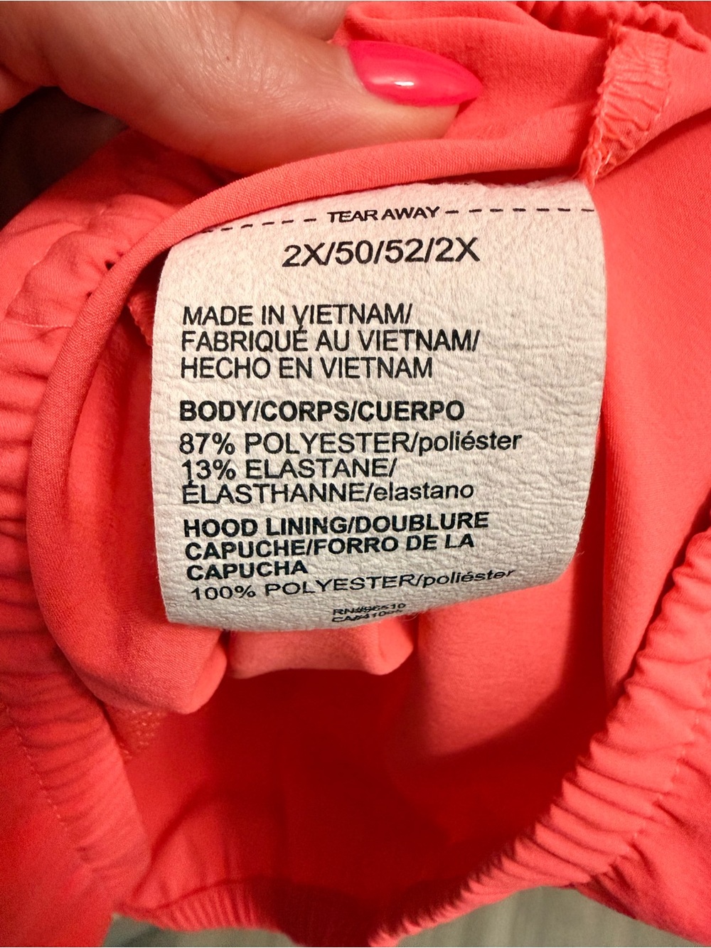 Under Armour Women's Neon Coral Full-Zip Hooded Jacket 2X - Picture 7 of 9